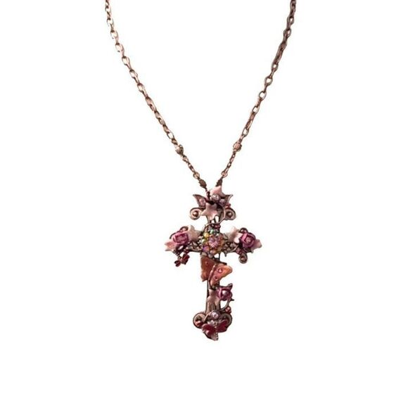 Kirks Folly Mother Earth Cross Pin/Pendant Necklace - Picture 9 of 11